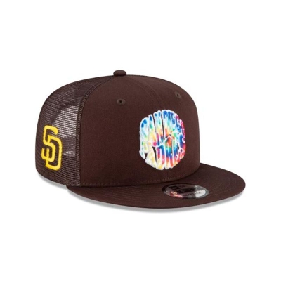 Brown San Diego Padres Hat - New Era MLB Groovy 9FIFTY Snapback Caps USA7405891